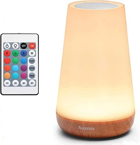 Auxmir Veilleuse LED Lampe de Chevet Lampe Nuit Tactile avec 13 Couleurs Chan...