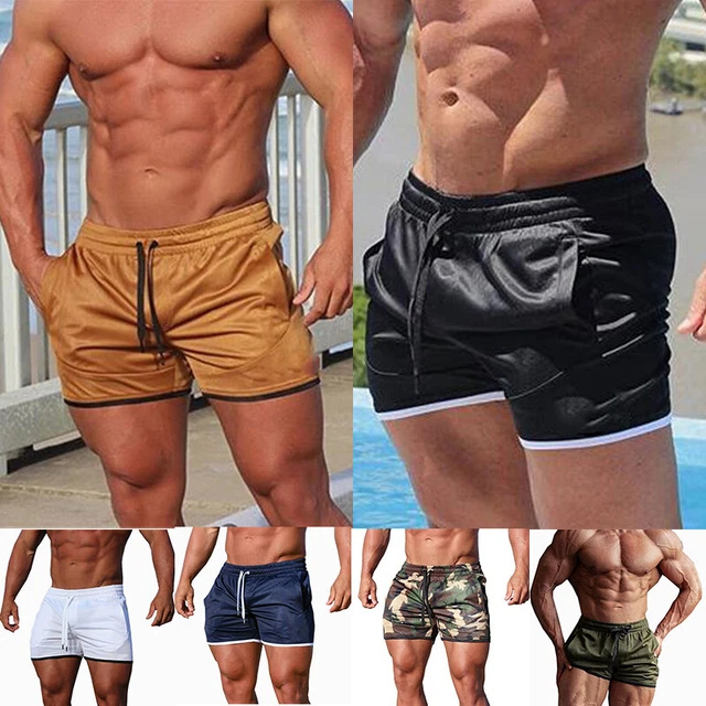 Pantaloncini Sportivi Da Uomo Eurenxu In Rete Tecnica, Con Vita Elastica E Tasche Laterali, Per Palestra E Corsa