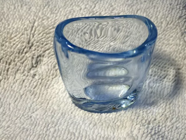 Scarce Tall Pastel Blue Glass "Pinch" Eye Wash Cup! In Wonderful Condition