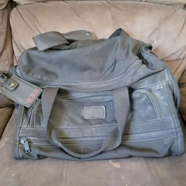 Tumi Black Carry On Duffel Travel Bag
