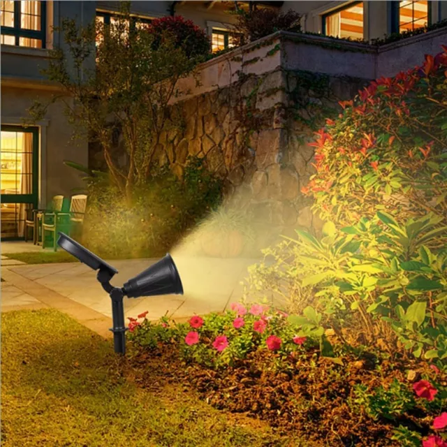 Faro Faretto 7 Led Da Giardino Picchetto con Pannello Solare Crepuscolare 200Lmn