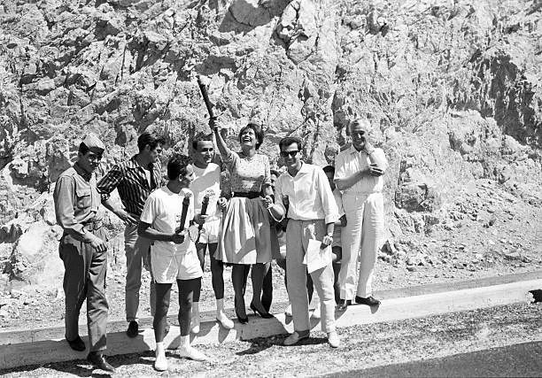 VITTORIO DE SICA Italian actress Sophia Loren and French actor Jea- Old ...