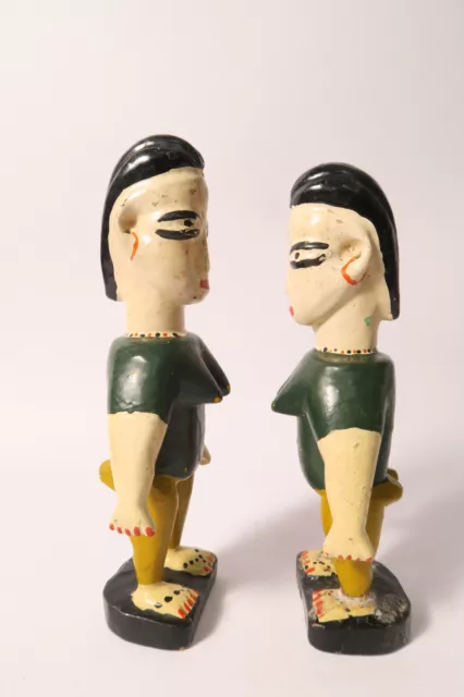Altes Paar Zwillingsfiguren Venavi Ewe Aja Fon GC53 17cm pair Twin Figures 3