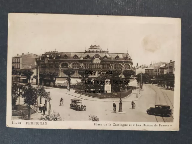 PERPIGNAN Place de la Catalogne Dames de France carte postale