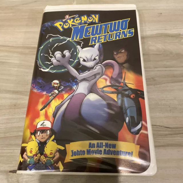 Pokemon Mewtwo Returns Movie VHS Johto Adventure Clamshell 2001 TESTED