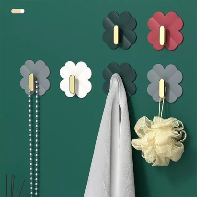 Hooks Kit With Glue Sticker Bathroom Metal Plastic Strong Adhesive Towel Wall
