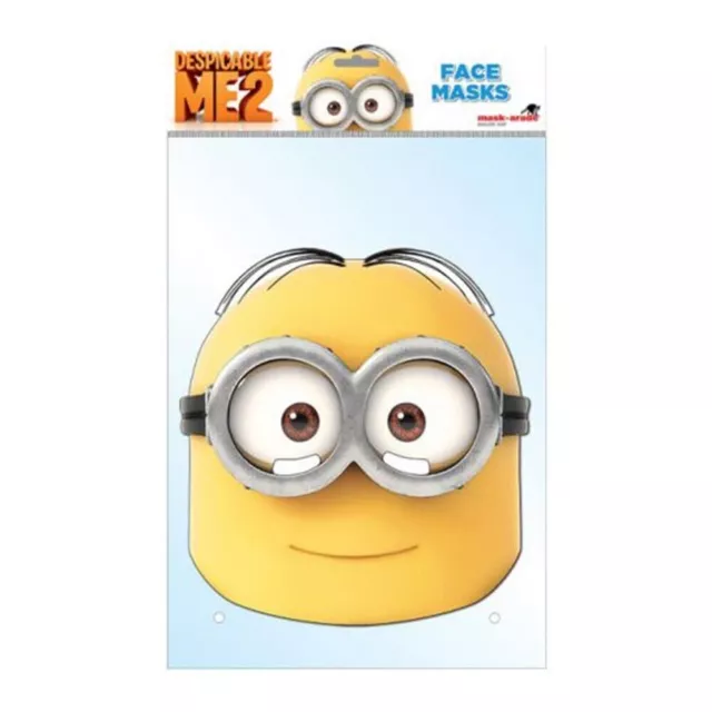 UNIVERSAL DESPICABLE ME MINIONS DAVE Face Party Mask Card A4 Fancy Dress Film