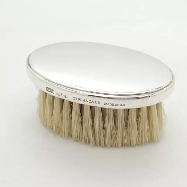 Mint Vintage Tiffany & Co. Sterling 3 Inch Oval Baby Brush Made in UK