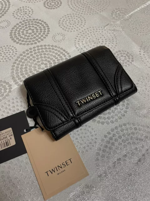 TWINSET PORTAFOGLIO TWIN SET Nero DONNA PORTAFOGLI Wallet 202TD8145 EUR 39 99 PicClick IT