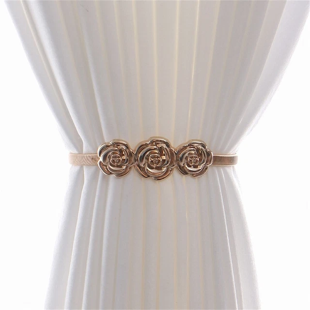 Curtain Twist Tie Load Bearing Flexible Band Flower Decor Curtain Tiebacks