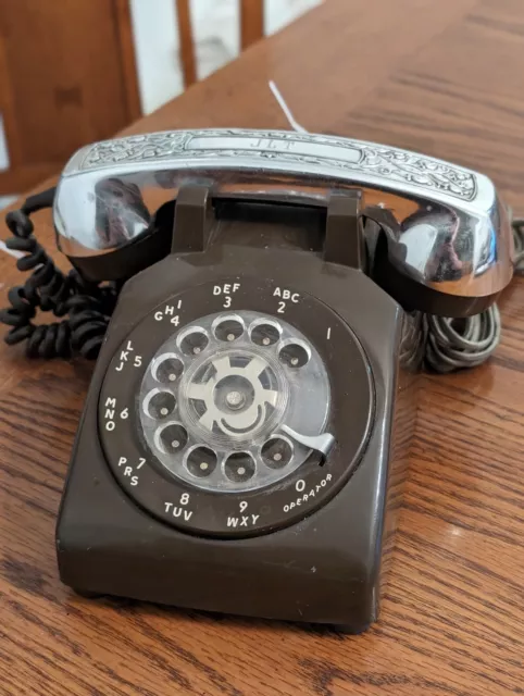 Vintage Hersey Chocolate Brown 1978 Stromberg-Carlson SC-500D Rotary Telephone