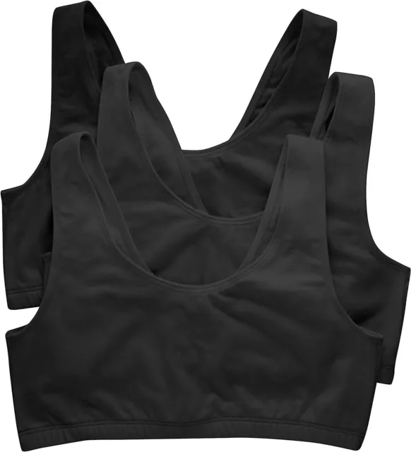 Hanes womens String Bralette Pack, Low-Impact Bra, Cooling Stretch