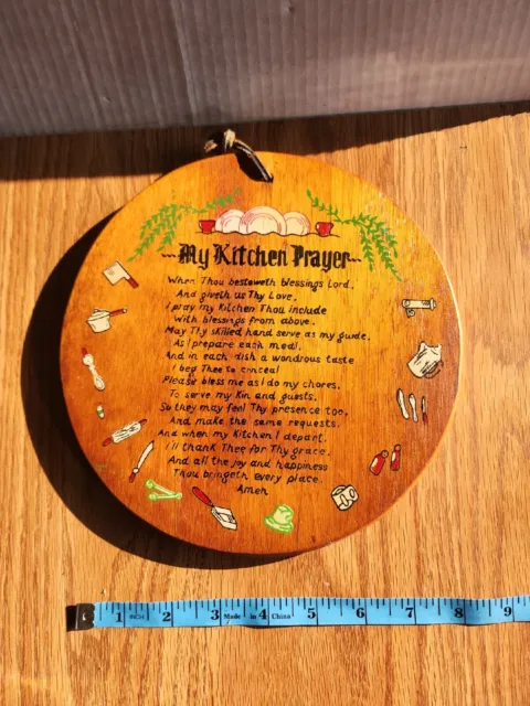 Kitchen Prayer Wood Cutting Board Wall Hanging Plaque