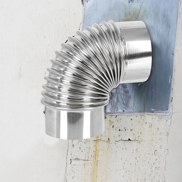 Stove Chimney Flue Smoke Pipe Stainless Steel Heating Stove Flue Elbow Exhaust