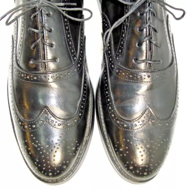 USA Men's Dress Shoes STAFFORD COMFORT PLUS  Wingtip Oxford Sz 10 Black Leather