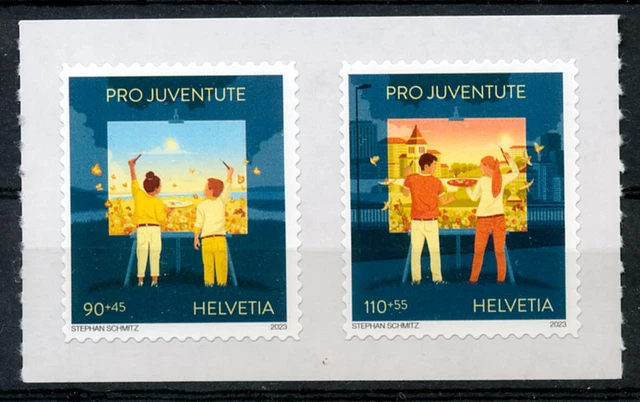 SCHWEIZ - 2023 Pro Juventute, Kinder, postfrisch, Folienbogen skl