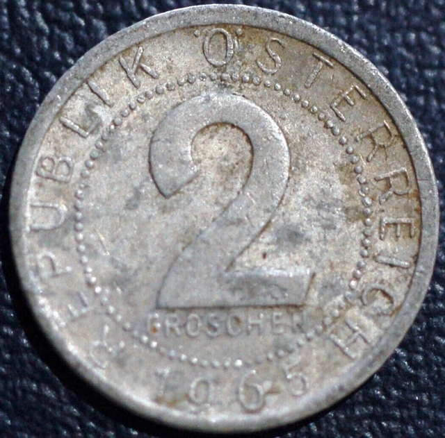 Austria 2 Groschen 1965 KM# 2876
