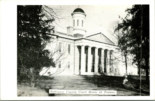 RPPC 1940s Towson Maryland MD - Baltimore County Court House UNP Postcard N17