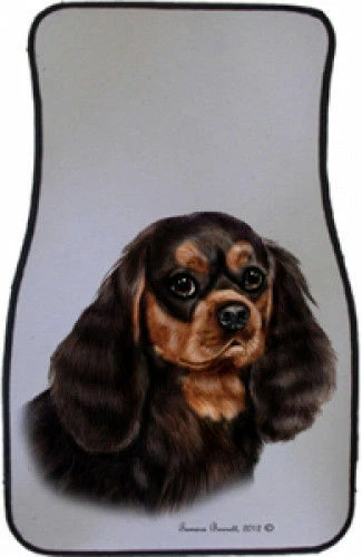 Black and Tan Cavalier King Charles Spaniel Car Floor Mats Pair (TB) 36034