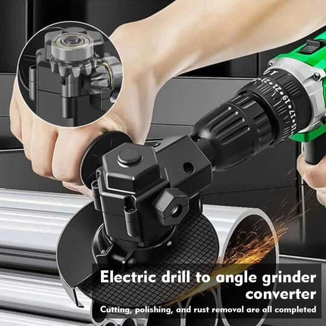 Smerigliatrice Elettrica Angolo Adattatore Conversione Chuck Testa Trapano Chiave Accessori