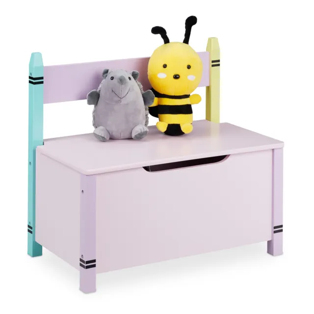 Kindersitzbank mit Stauraum Sitztruhe Spielzeugtruhe mit Deckel Kindertruhenbank