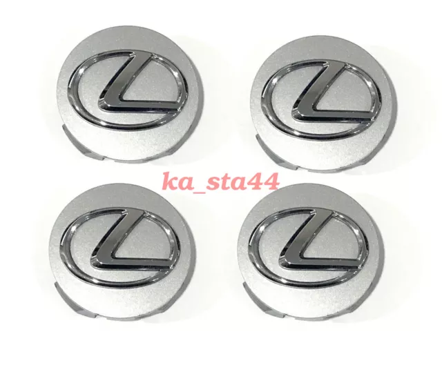 4Pc New LEXUS silver Wheel Hub CENTER Cap Rim OEM 62MM