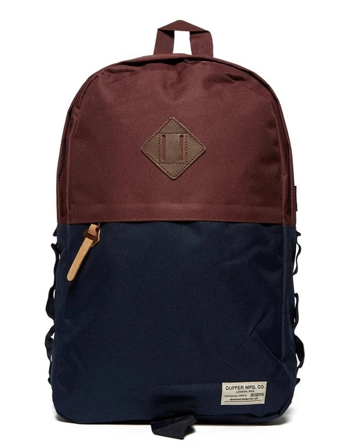 DUFFER ST. GEORGE Backpack in Maroon Navy Hardly Used 7.99 PicClick UK