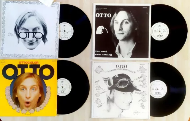 4 DISQUES VINYLES OTTO Ottocolor  Der Ostfriesische Götterbote Oh Das Wort zum