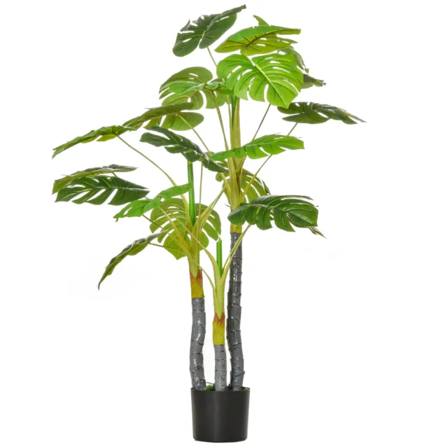 HOMCOM Pianta Artificiale di Ficus Alta 150cm per Interno ed Esterno con  Vaso Incluso