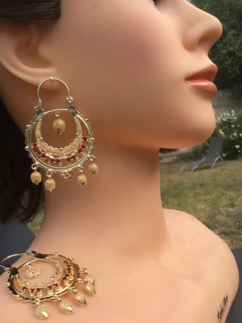 BOUCLE D'OEILLE SAVAYARD TENDENCE EN PLAQUÉ OR … Nº 08 ROSANTINE