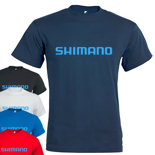Maglia estiva a manica corta in cotone Maglietta Shimano T shirt Uomo con stampa