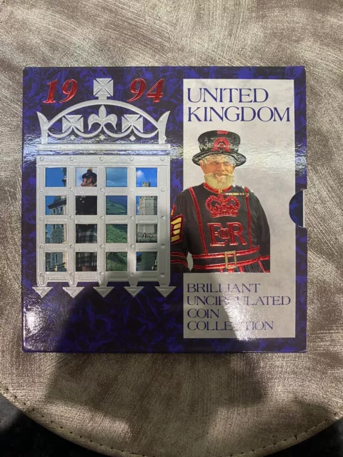 1994 Royal Mint 8 Coin Set Collection Brilliant Uncirculated Annual BUNC UK