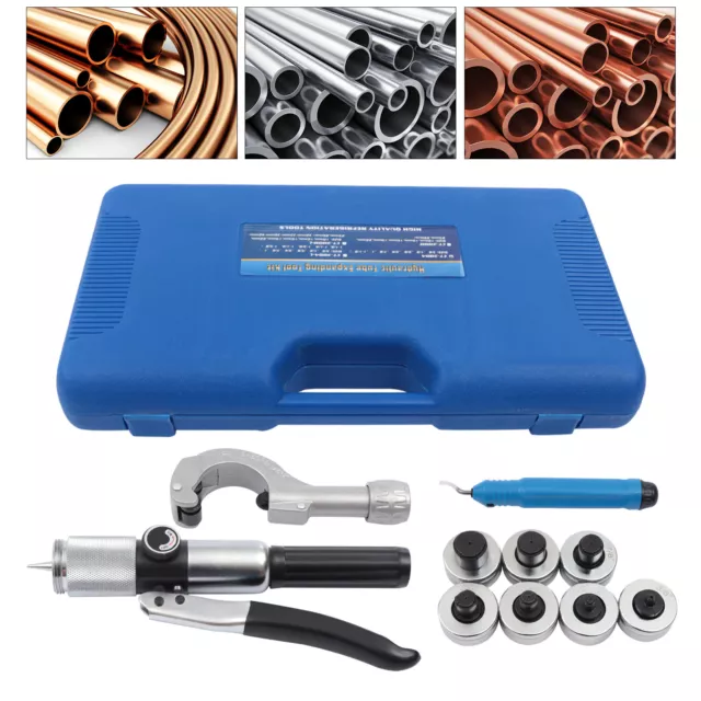 Fit Copper Tubing Expanding Copper Tube Expander HVAC Hydraulic SWAGING Tool Kit