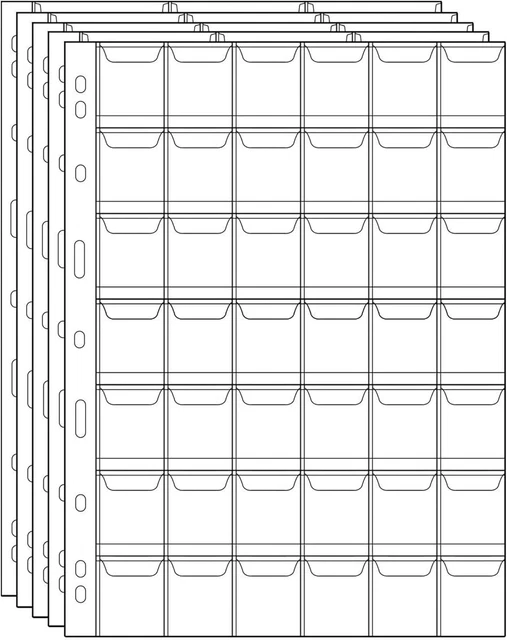 Uncle Paul Coin Collecting Pages 5 Sheets 42 Pockets Standard 9Hole Coin Pocket