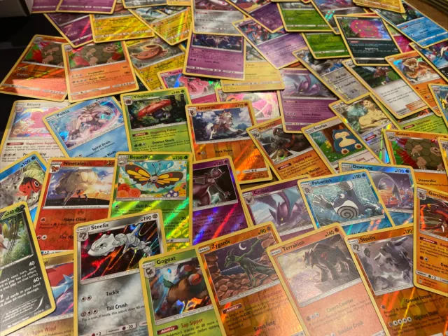 Pokemon Card Lot of 225 cards All Holo Revese Common Uncommon Rare NM Sun Moon