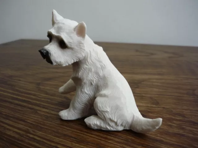 Vintage Westie White West Highland Terrier Puppy Dog Figurine Ornament 4.5"