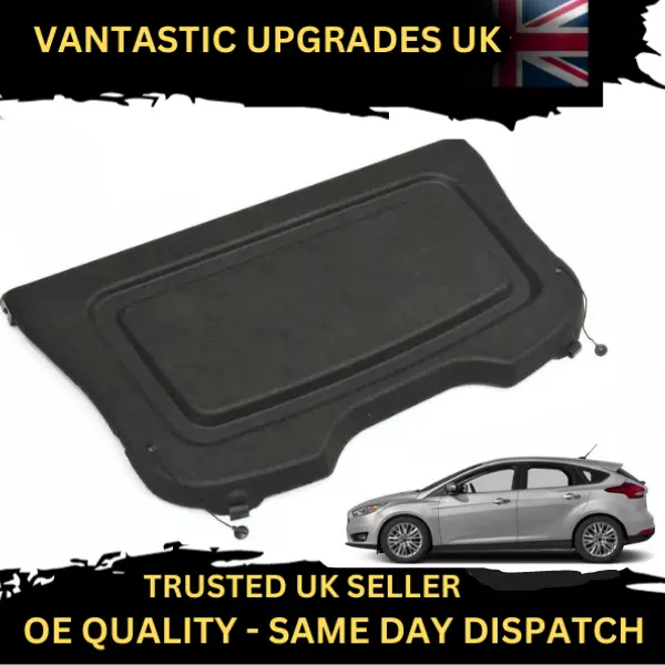 Parcel Shelf Boot Load Luggage Cover Black, Fits Ford Focus Mk3.5, 2011-2018