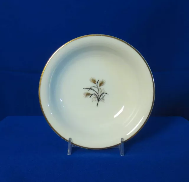 Noritake Wheatcroft Fruit Bowl 5852 Gold Wheat Berries / Gray Leaves Japan b3219