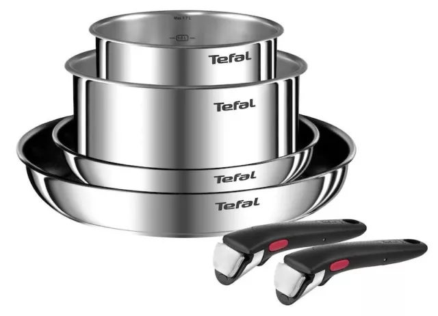 Juego De Ollas Tefal Ingenio Emotion 6 Piezas Ollas, Sartenes, Empuñaduras Desmontables, Juego