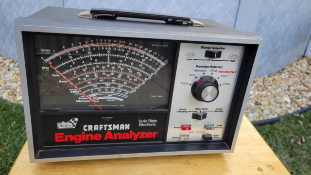 Vintage Sears Craftsman Solid State Electronic Engine Analyzer Model 161.210400 2