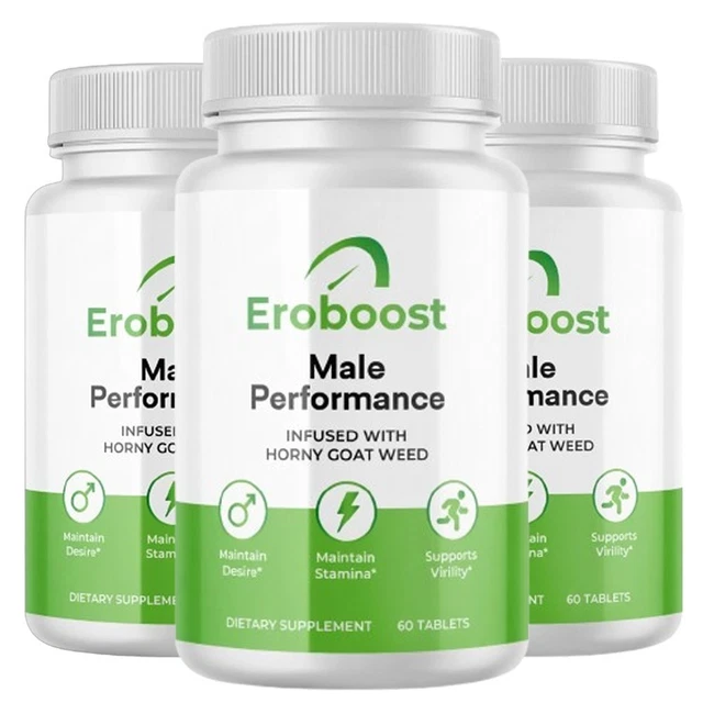 Eroboost Max EROBOOST - MALE Performance Dietary Supplement 60 Capsules - (pack of 3 ...