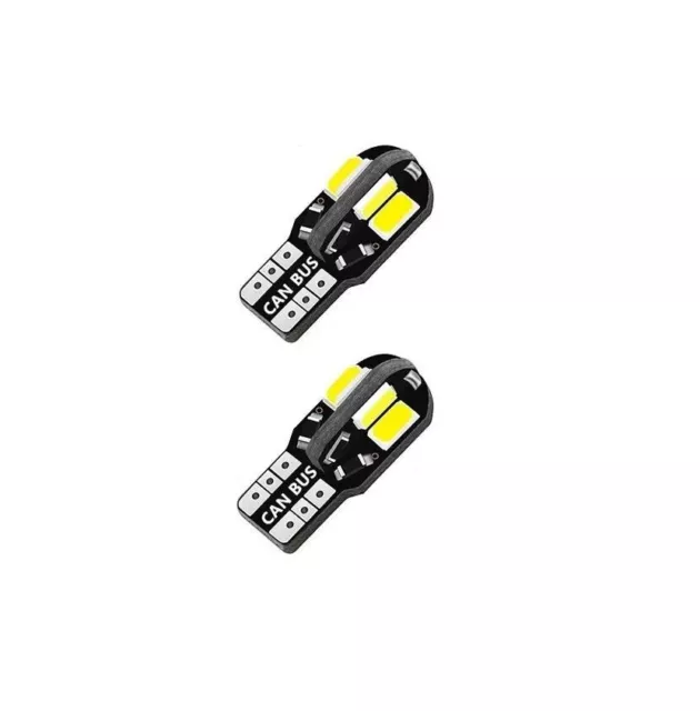 2x Bombillas 12V LED W5W T10 Luz Blanca Coche Interior Posicion Matrícula CANBUS