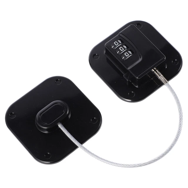 1PC Black Durable Freezer Lock Drawer Lock Adhesive Fridge Door Lock