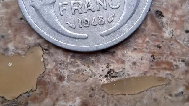 Rare French COIN  1  FRANC 1943 MINT ERROR