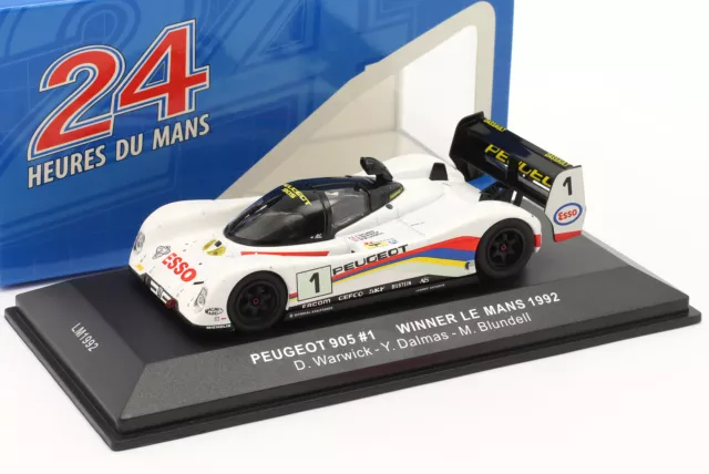 Peugeot 905 #1 Sieger 24h LeMans 1992 Dalmas, Warwick, Blundell 1:43 Ixo