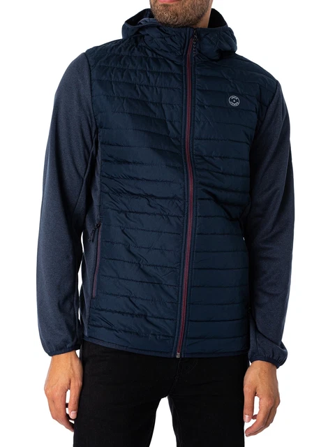 Jack & Jones de los hombres Chaqueta multi acolchada, Azul