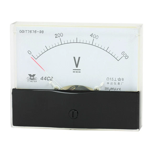 Voltmètre Analogique 50V DC - Tableau Bord Classe 2.5, 89mm De Diamètre, Modèle 65C5, Pour Auto & Électronique