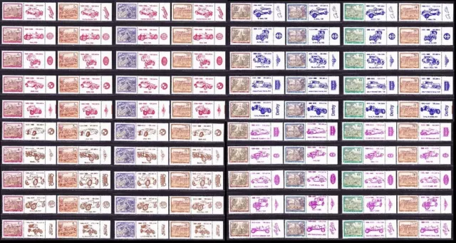 Ö.1986 ANK.Nr.:39a,b,c,d 100 Jahre Automobil 80 Werte mit Allongen postfrisch**