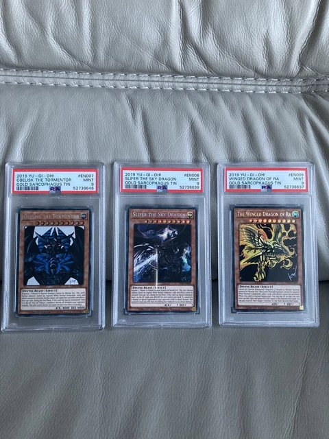 YU-GI-OH! OBELISK, SLIFER, Ra God Card Set TN19 - PSA 9 EUR 138,56 - Foto 5