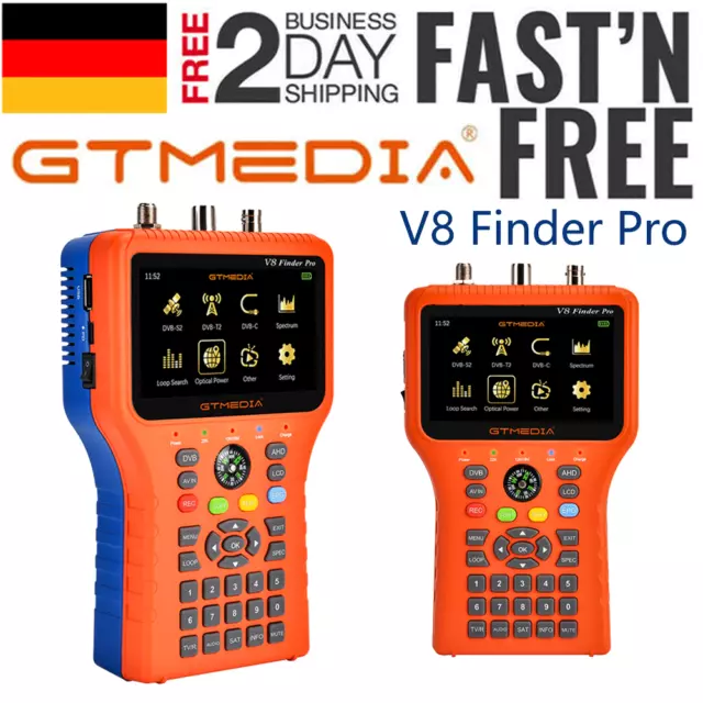 GTMEDIA V8 Finder Max/Pro DVB-S2/T2/C HD Satfinder Satelliten Terrestrisch Y5U7